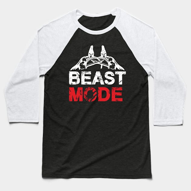 Beast mode fighter Baseball T-Shirt by Boss creative